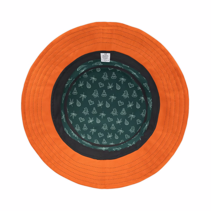 GŪD Icon Pattern Bucket Hat - Green - Image 4