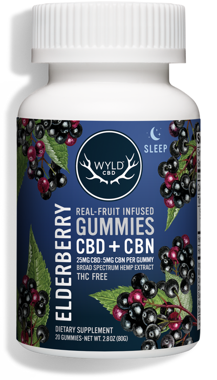 WYLD CBD - Elderberry 5:1 CBD:CBN Gummies - 500mg - 20ct