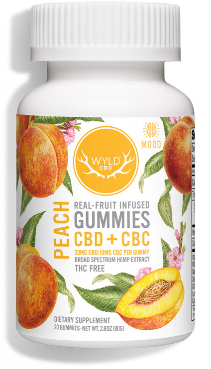 WYLD CBD - Peach 2:1 CBD:CBC Gummies - 400mg - 20ct