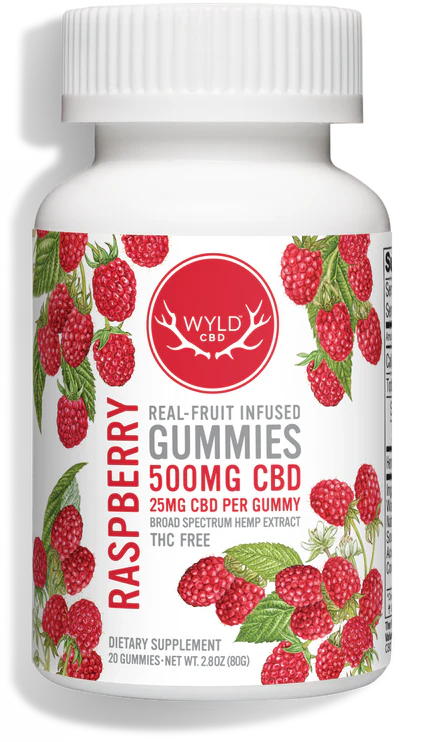 WYLD CBD -Raspberry Gummies - 50mg - 2ct