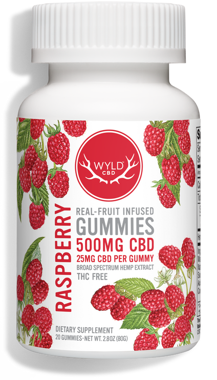 WYLD CBD - Raspberry Gummies - 500mg - 20ct
